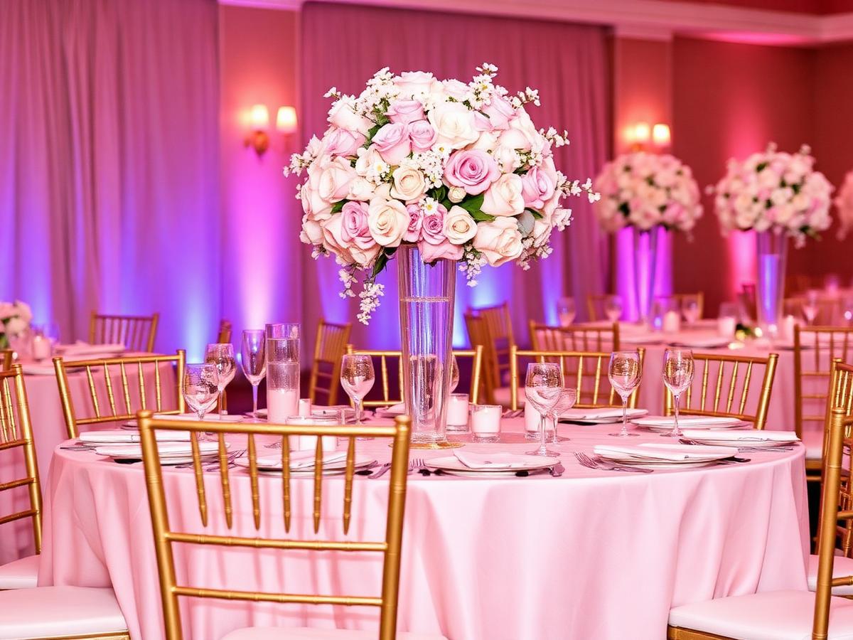 Wedding reception table styling by Luxe Events LLC